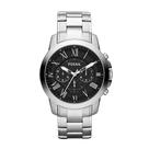 Relógio Fossil Masculino Grant - Prata com Fundo Preto FS4736.1PN