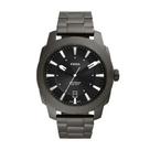Relógio Fossil Masculino Machine Grafite - Grafite com Mostrador Preto