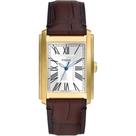 Relógio Fossil Masculino Ref: Fs6011/0dn Clássico Retangular Dourado