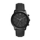 Relógio Fossil Neutra FS5503 44 mm, cronógrafo, couro preto