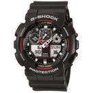 Relógio G-Shock GA-100-1A4DR Preto/Vermelho