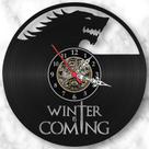 Relógio Game Of Thrones Winter Is Coming Series Tv Vinil Lp Promoção