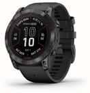 Relógio Garmin Fenix 7X Pro Solar Safira Titânio Cinza Carbono com pulseira Preta 51mm