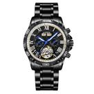 Relógio GLENAW Mechanical Skeleton Tourbillon com diamantes para homens