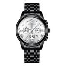 Relógio Glow-in-the-Dark Calendar Business Steel Strap Men