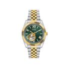 Relógio Guess Automático Masculino Bicolor com Fundo Verde - GW0984G4