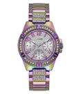 Relógio GUESS com Pulseira Multifuncional de Cristal Roxo