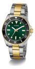 Relógio Guess Esportivo Verde Preto Dourado Gw0968g4 Masc Prateado Preto Verde