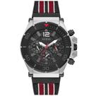 Relógio GUESS masculino preto vermelho borracha GW0415G1