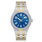 Relógio GUESS para homens 44 mm com pulseira bicolor com mostrador azul Relógio GUESS para homens 44 mm com pulseira bicolor com mostrador azul