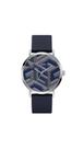 Relógio GUESS para homens com pulseira de silicone azul marinho, estojo de 44,0 mm