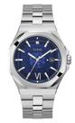 Relógio GUESS para homens, estojo de 42 mm, pulseira prateada, mostrador azul Relógio GUESS para homens, estojo de 42 mm, pulseira prateada, mostrador azul