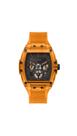 Relógio GUESS para homens, estojo de 43 mm, mostrador azul marinho, pulseira de silicone