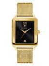 Relógio GUESS Retangular Dourado com Aço Inoxidável - U1074G3