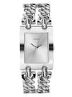 Relógio GUESS U1117L1 com várias correntes em tom prateado para mulher