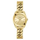 Relógio Guess Women Gold Tone G-Link em aço inoxidável com caixa de 32 mm Relógio Guess Women Gold Tone G-Link em aço inoxidável com caixa de 32 mm