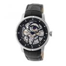 Relógio HERITOR Ryder Skeleton Automatic para homens em couro preto