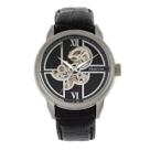 Relógio HERITOR Sanford Automatic Semi Skeleton masculino preto