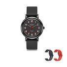 Relógio HEUREMATE 5ATM impermeável unissex com mostrador luminoso de 37 mm