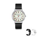 Relógio HEUREMATE 5ATM impermeável unissex com mostrador luminoso de 37 mm