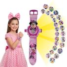 Relogio Infantil Digital Projetor Minnie 24 Imagens Princesa Meninas Feminino
