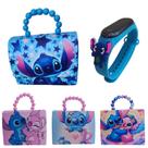 Relógio Infantil Digital Stitch com Bolsa Menina Feminina Disney