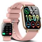 Relógio inteligente Ddidbi para mulheres com chamadas, monitor de RH, rosa IP68