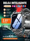 Relógio inteligente militar para homem, HD de 2.01" pulgadas/bateria de 1400 mAh relógios inteligentes para Android/iOS (contestar/realizar chamadas Bluetooth) Acompanhamento de fitness, mais de 100 esportes/lanterna LED/impermeável IP68/relógio inteligente de seguimento de sonho Relógio inteligente militar para homem, HD de 2.01" pulgadas/bateria de 1400 mAh relógios inteligentes para Android/iOS (contestar/realizar chamadas Bluetooth) Acompanhamento de fitness, mais de 100 esportes/lanterna LED/impermeável IP68/relógio inteligente de seguimento de sonho