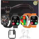 Relógio Inteligente Smart Watch U9s Ultra Com Pelicula Carregador Indução Bussola Recebe Ligaçoes