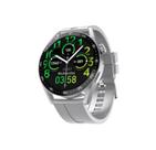 Relógio Inteligente Smartwatch Prata Com Nfc Resistente A Água Hw23