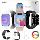 Relógio Inteligente W99 Watch 9 Original Microwear Kit Com Pulseira Extra e Pelicula Coloca Musica