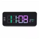 Relógio Led Clock Digital 5,7x16x2,5cm Para Mesa De Plástico Com Usb Alarme Com Brilho Alto Ou Baixo