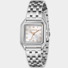 Relógio Lince Analógico Quadrado Pulseira Elos Feminino - Prata e Rose - Único