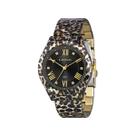 Relógio lince feminino animal print dourado lrb4772l40 p3qx