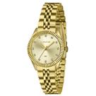 Relogio Lince Feminino dourado banhado strass cravejado com pedrinhas a prova dagua de aço LRGM058L32 C1KX