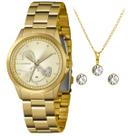 Relogio Lince Feminino Dourado + Colar Brinco Lrgj107l Kx77 Relogio Lince Feminino Dourado + Colar Brinco Lrgj107l Kx77