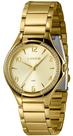 Relogio Lince Feminino Dourado folheado cravejado com pedrinhas strass numeros moderno sofisticado LRGJ174L38 C2KX