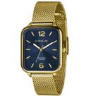 Relogio Lince feminino dourado quadrado mostrador azul retangular a prova de agua banhado folheado MQGH213L34 D2KX Relogio Lince feminino dourado quadrado mostrador azul retangular a prova de agua banhado folheado MQGH213L34 D2KX