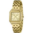 Relogio Lince Feminino dourado quadrado pequeno banhado folheado com numeros LQGM046L30 C2KX