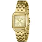 Relogio Lince Feminino dourado quadrado pequeno banhado folheado com numeros LQGM046L30 C2KX