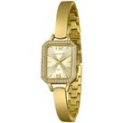 Relógio LINCE feminino dourado retangular LQGH297L23 C2KX