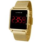 Relogio Lince Feminino Mdg4596l Pxkx Digital Gold Quadrado