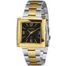 Relógio lince feminino quadrado prata / dourado lqt4767l34 p2sx