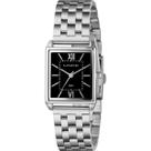 Relógio Lince Feminino Quadrado Prateado Mostrador Preto Lqm4824l25