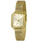 Relógio Lince Feminino Ref: Lqgh253l26 C1kx Retangular Mesh Dourado