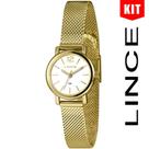 Relógio LINCE KIT feminino dourado LRGH175L25 K02ZB2KX