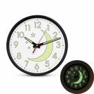 Relogio luminoso 30cm brilha no escuro analogico silencioso sweep estrelas luz noturna infantil parede decorativo