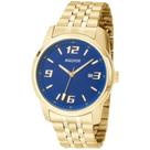 Relógio MAGNUM masculino analógico dourado/azul MA32158A