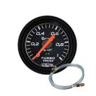 Relógio Manômetro Pressão Turbo 0-1Kg + Kit Instalação P