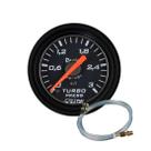 Relógio Manômetro Pressão Turbo 0-3Kg + Kit Instalação P